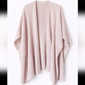 Blush Pink Draped Cardigan | Oversized Lounge Layer
